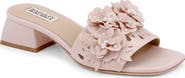 BADGLEY MISCHKA Oralia Beaded Floral Slide Sandal