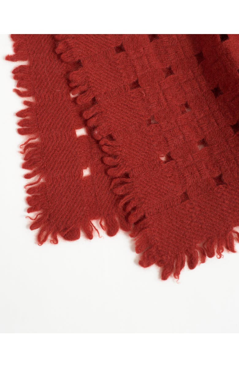 Lost Pattern Pixie Cashmere Scarf, Alternate, color, Red