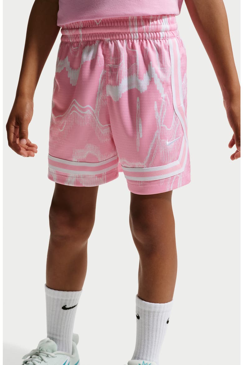 Kids' Dri-FIT Performance Basketball Shorts, Main, color, PINK RISE/ WHITE