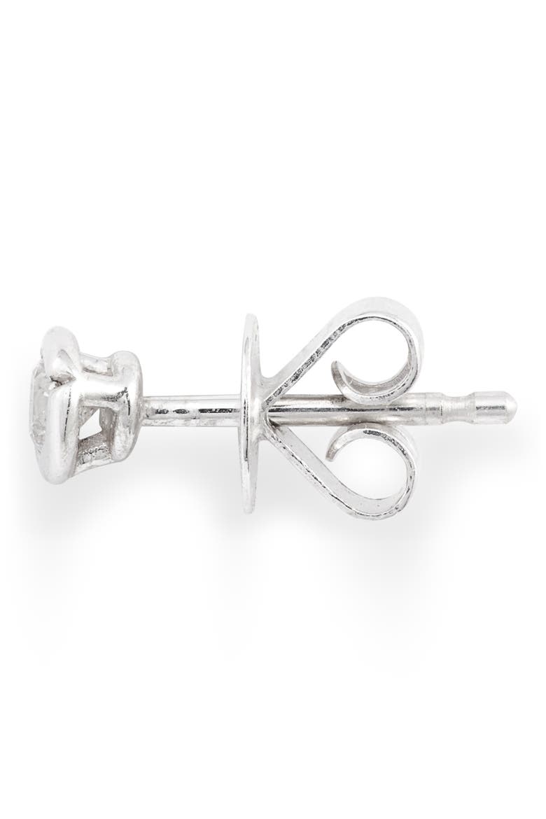 Petite Bezel Diamond Stud Earrings (Nordstrom Exclusive), Alternate, color, WHITE GOLD/ DIAMOND