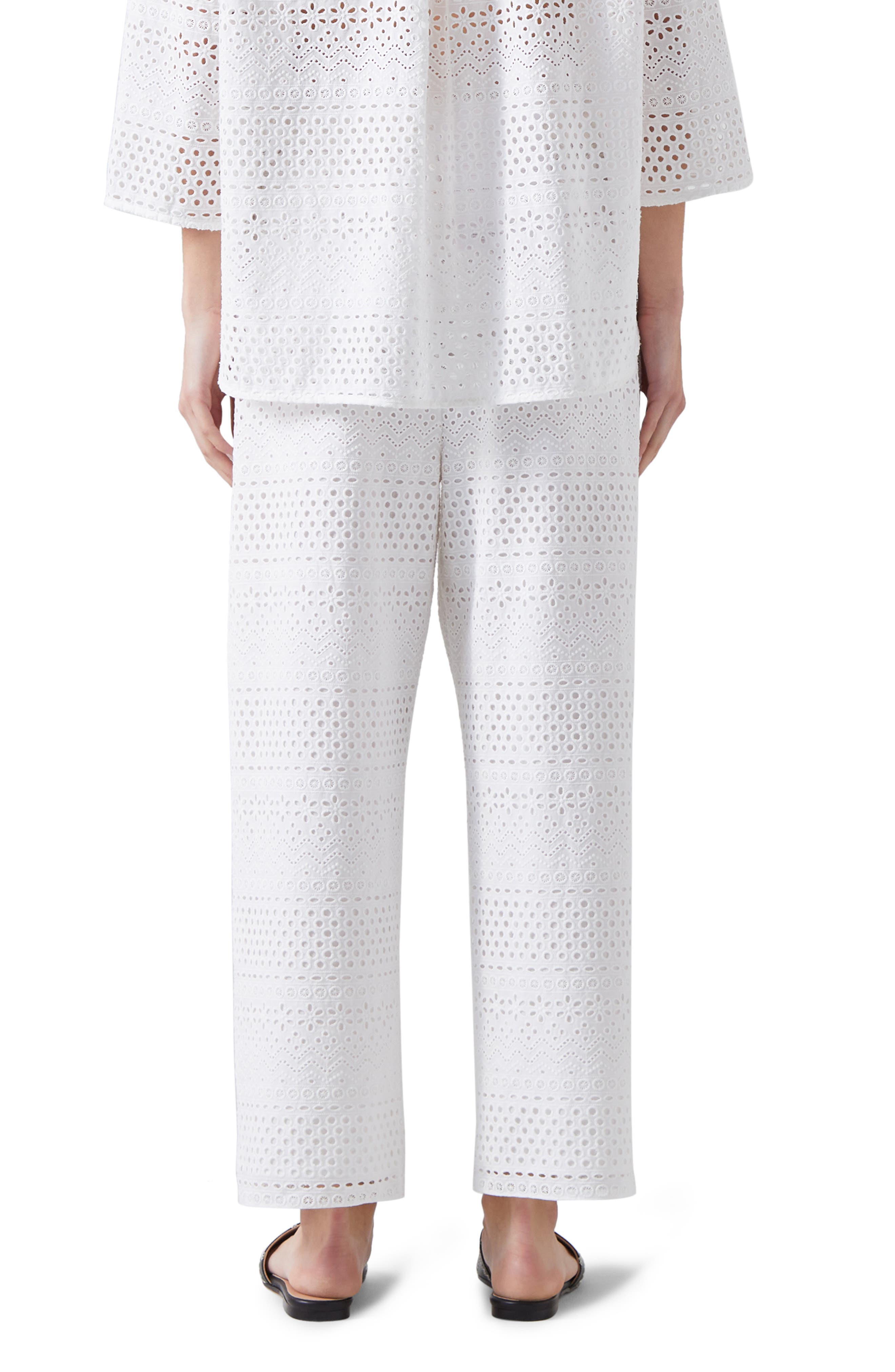 Edie Broderie Straight Leg Pants - image 2