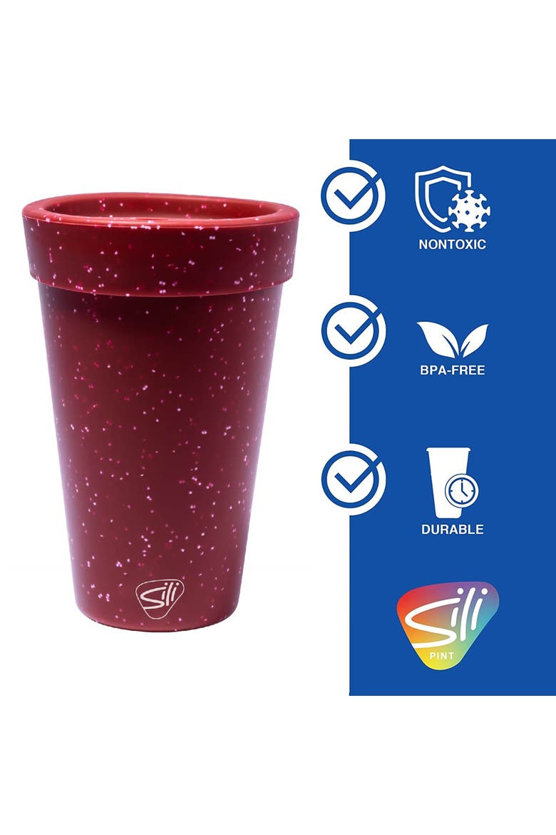 Silicone 16oz Coffee Tumblers 2pk, Alternate, color, Red