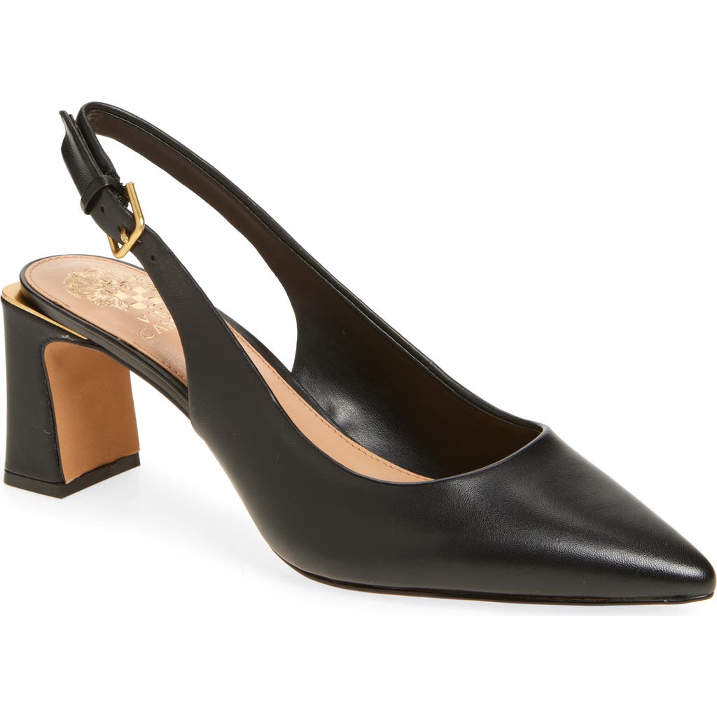 Vince Camuto Women's Hamden Slingback Pumps In Black Deluxe Nappa Le