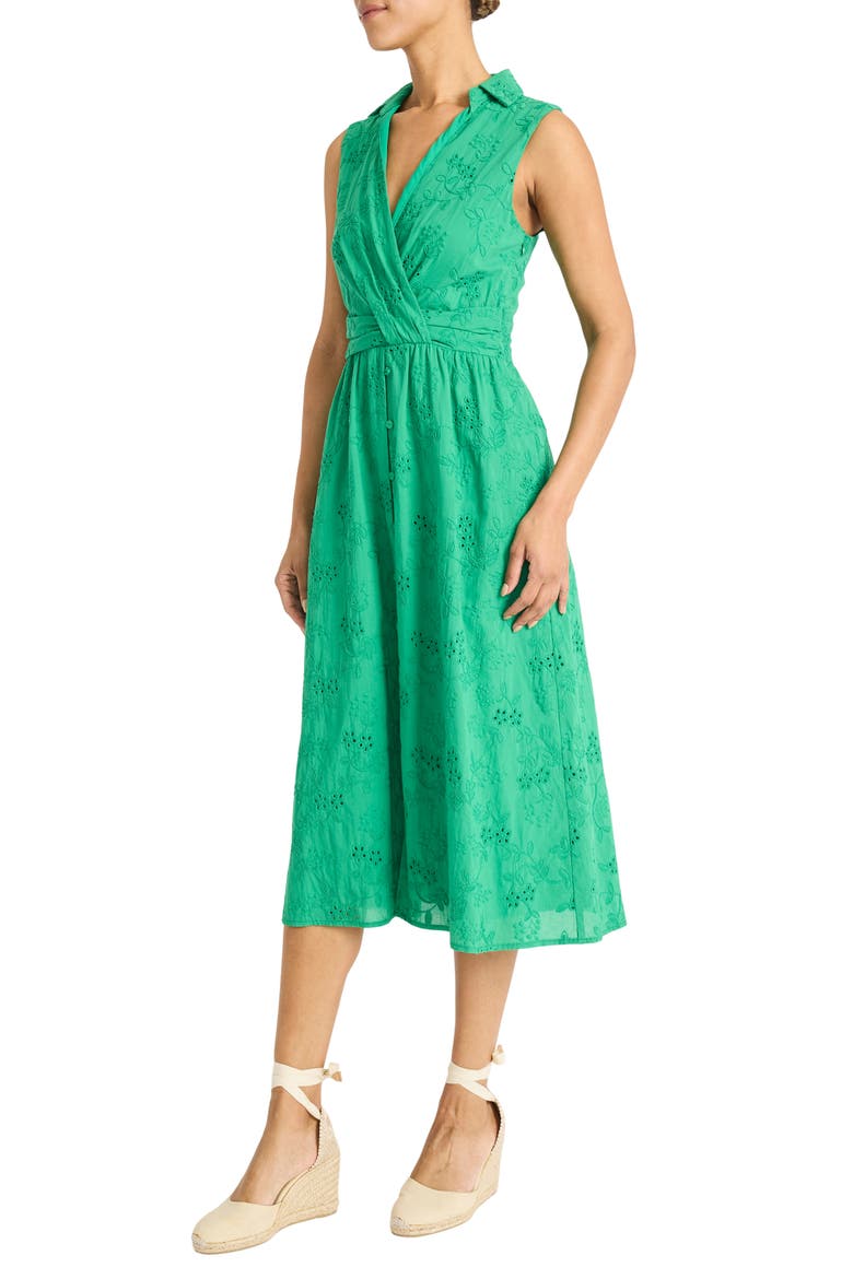 Eyelet Midi Shirtdress, Alternate, color, JELLY BEAN