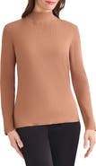 Jones New York Rib Mock Neck Sweater