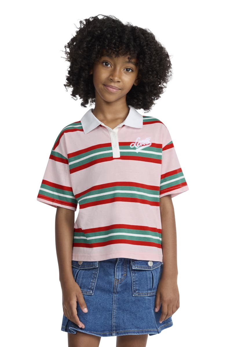 Levi's Kids' Stripe Polo, Alternate, color, Cyrstal Rose