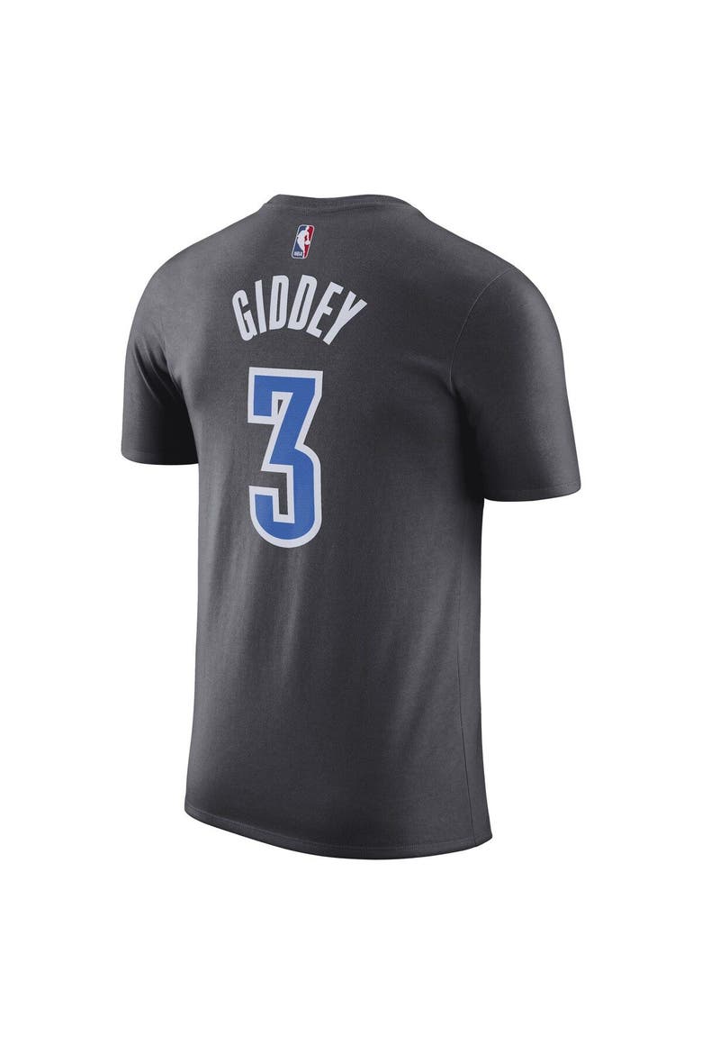 Men's Nike Josh Giddey Anthracite Oklahoma City Thunder 2022/23 City Edition Name & Number T-Shirt, Alternate, color, Anthracite