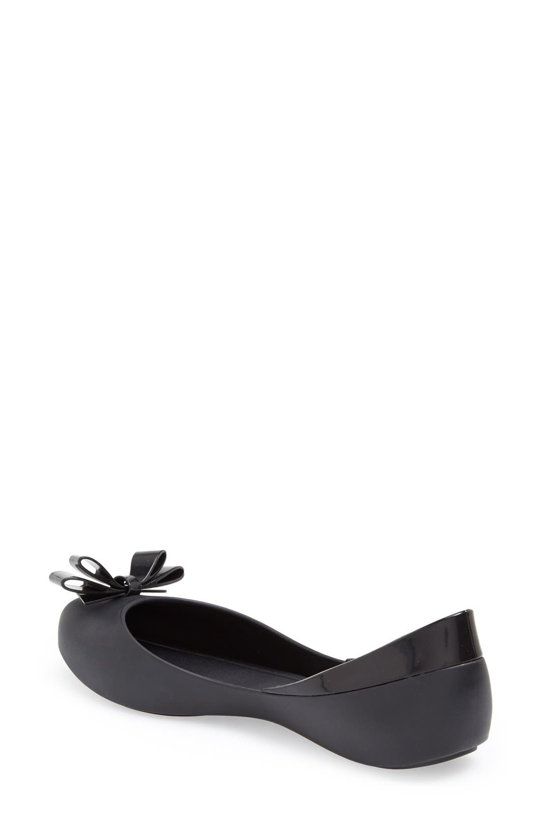 Melissa 'Queen' Peep-Toe Flat, Alternate, color, 