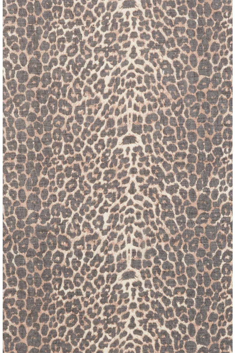 Leopard Print Oblong Scarf, Alternate, color, BROWN MULTI