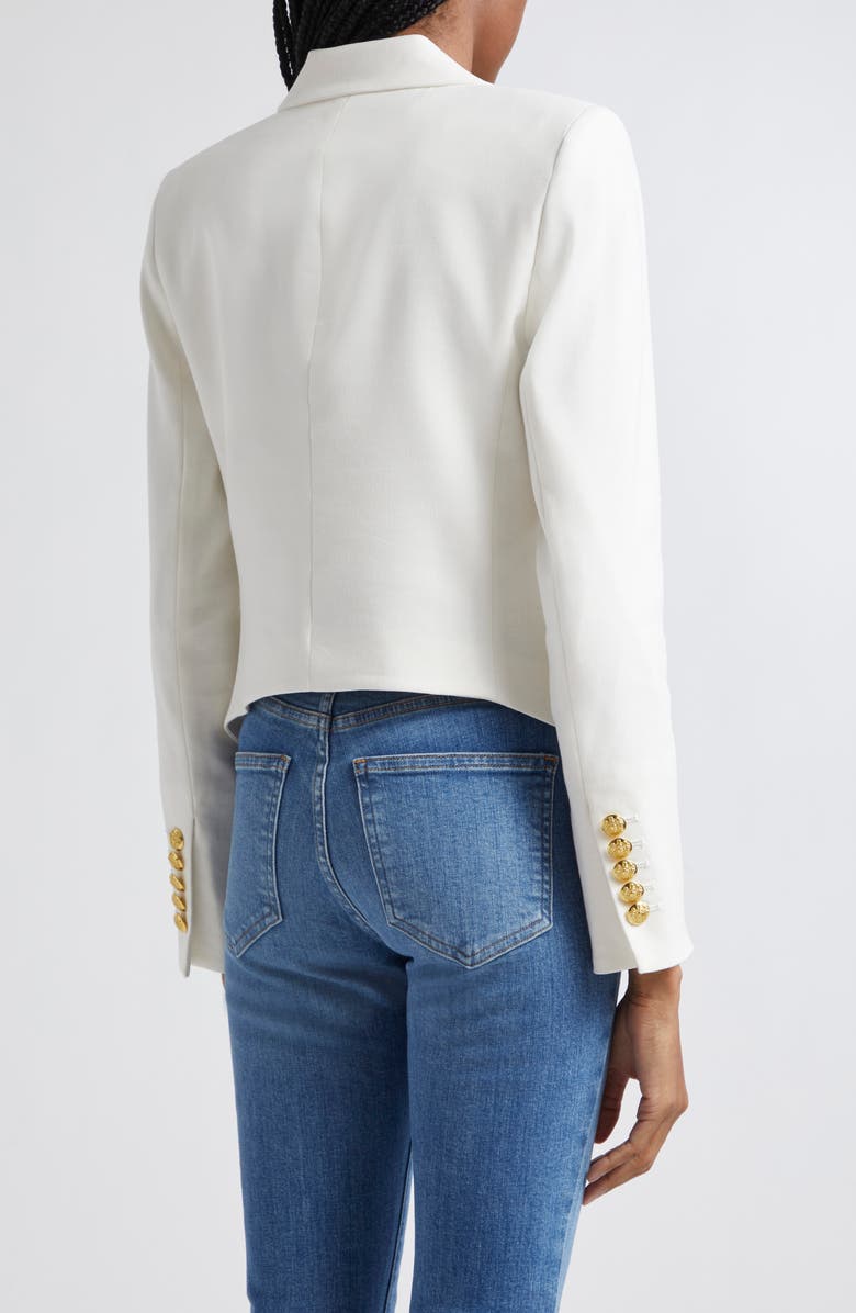 Veronica Beard Hosanna Linen Blend Dickey Jacket, Alternate, color, White