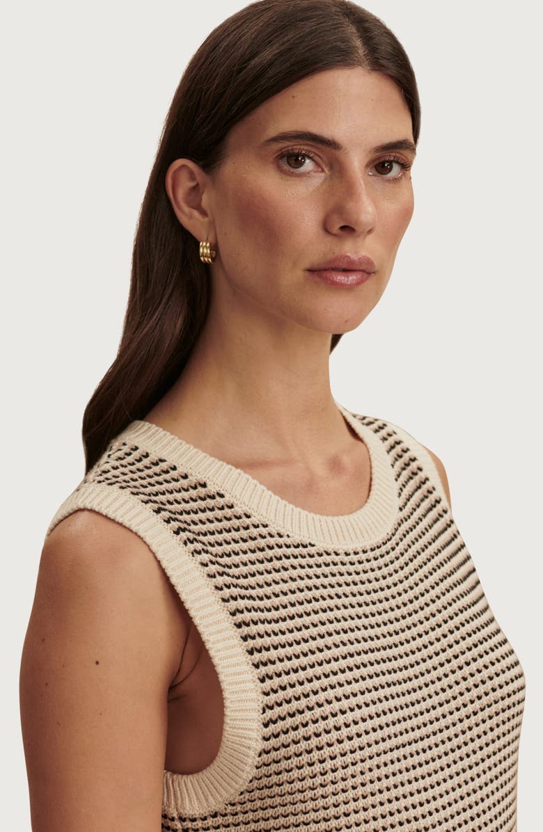 Varley Sadia Sleeveless Cotton Midi Sweater Dress, Alternate, color, Birch