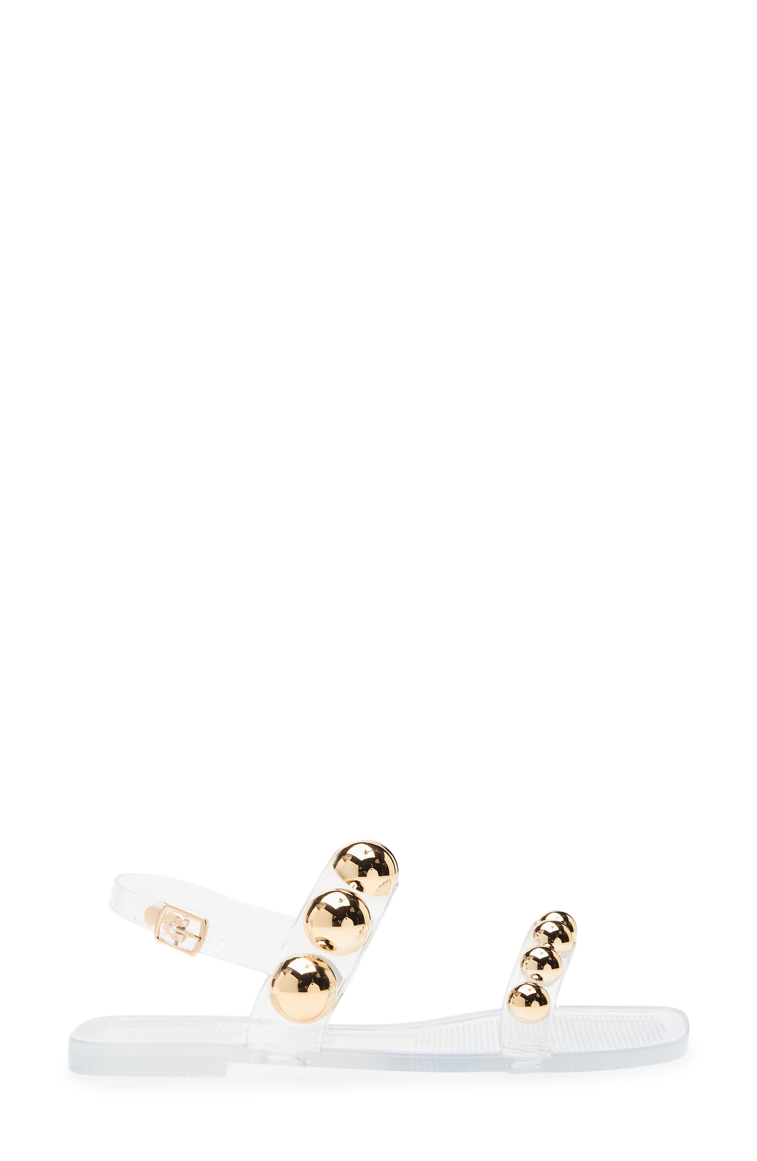 Gum-Drop Jelly Sandal, Alternate, color, CLEAR GOLD