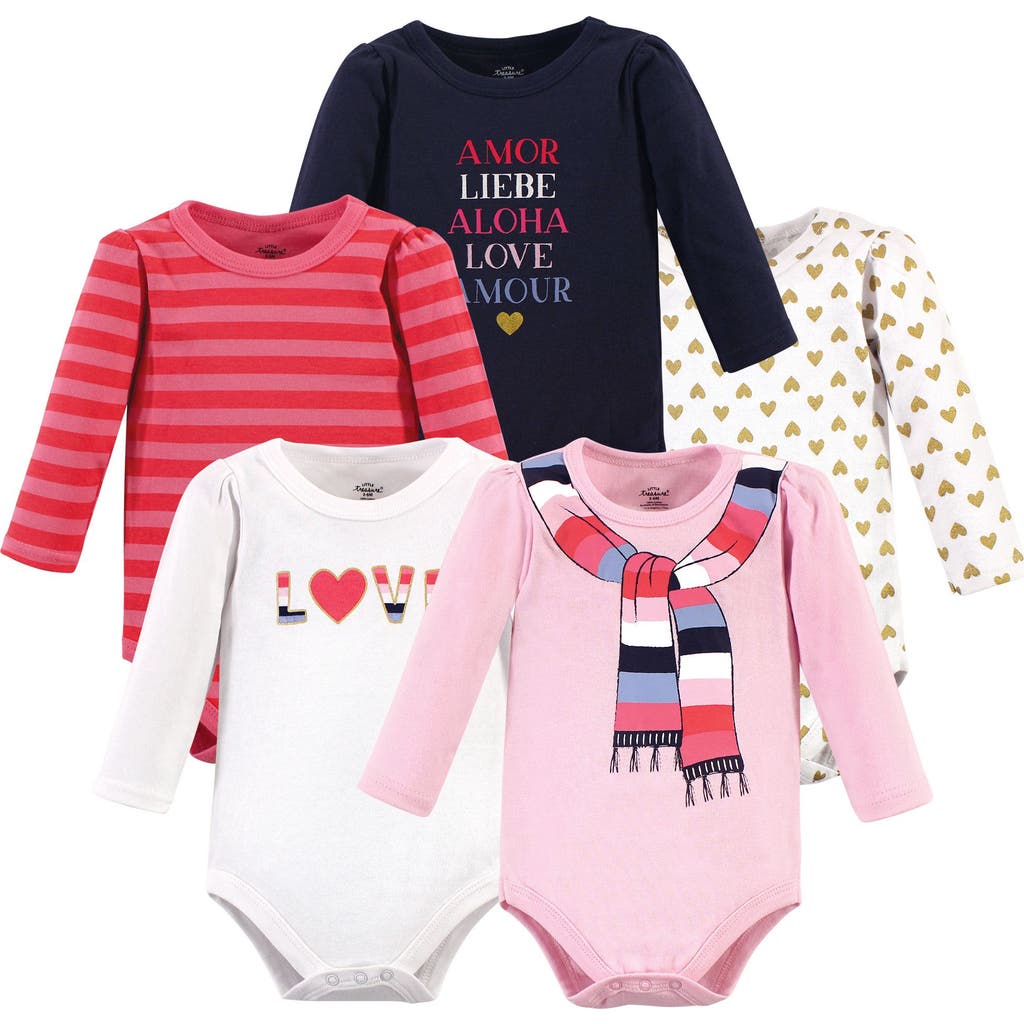 Little Treasure Babies' Essential 5-pack Long-sleeve Bodysuits