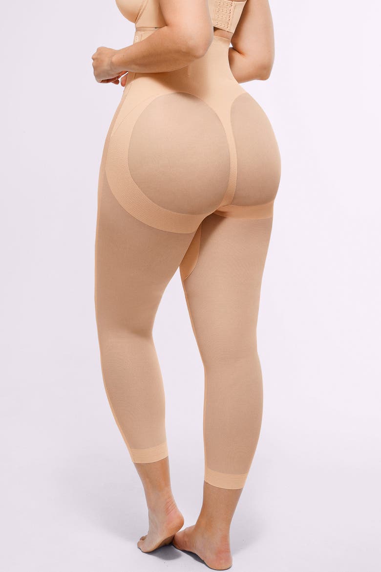 High Waist Butt-Lifting Shaping Capri, Alternate, color, Beige