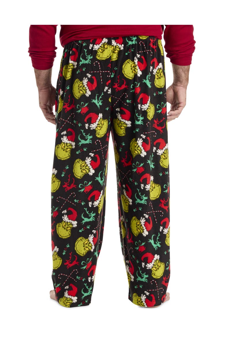 Mitchell & Ness Big & Tall MJC Fleece Grinch Printed Lounge Pants, Alternate, color, Black