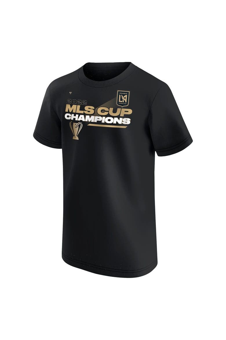 Preschool Fanatics Branded Black LAFC 2022 MLS Cup Champions Locker Room T-Shirt, Alternate, color, Black