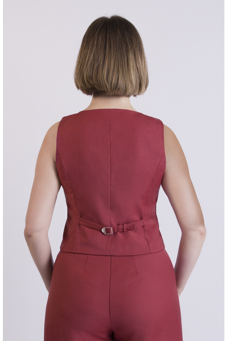 The Wool Vest, Alternate, color, Deep Salmon