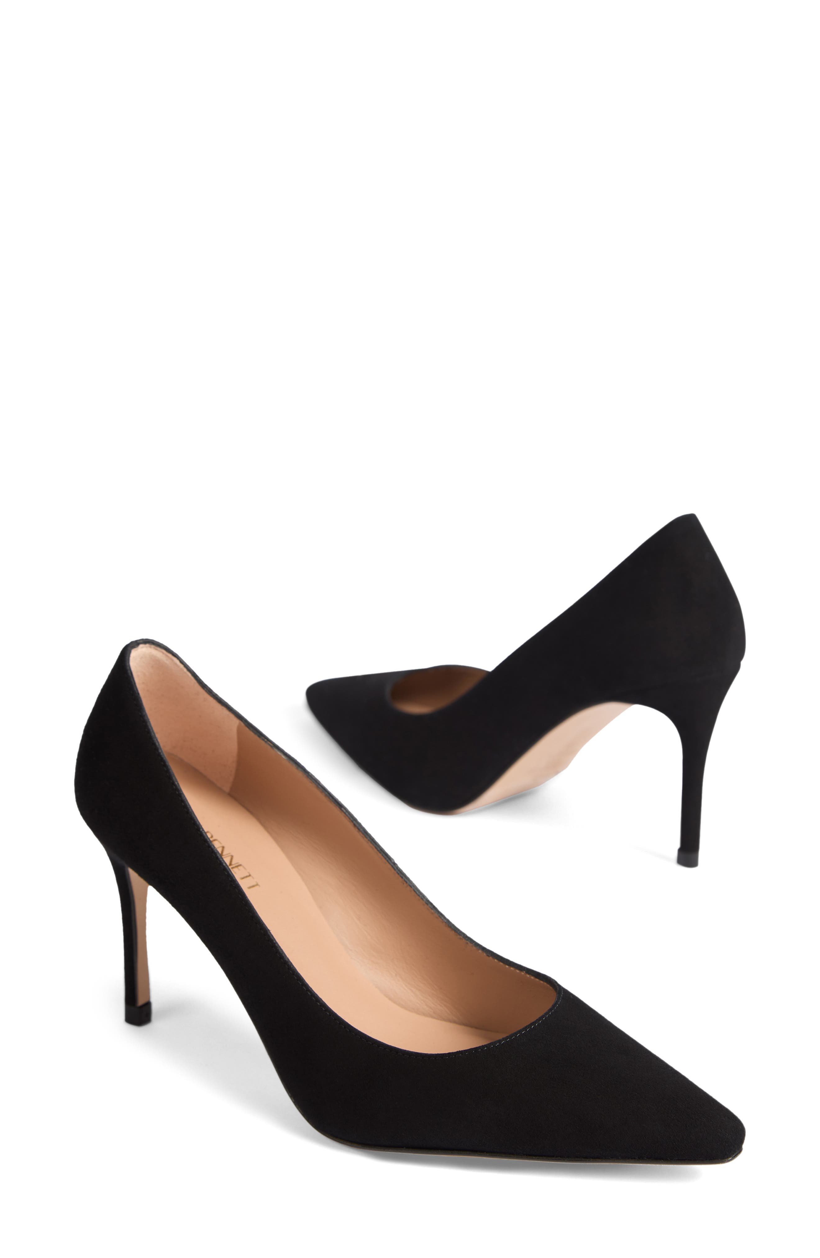 LK Bennett New Floret Pointed Toe Pump, Alternate, color, Black