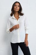 Franne Golde Katherine Stretch Button-Up Shirt