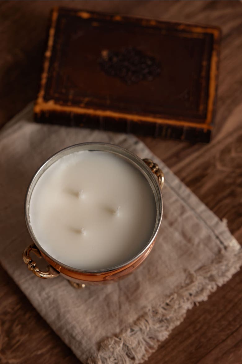 Vintage French Inspired Grapefruit Mint Jardinière Candle, Alternate, color, Copper
