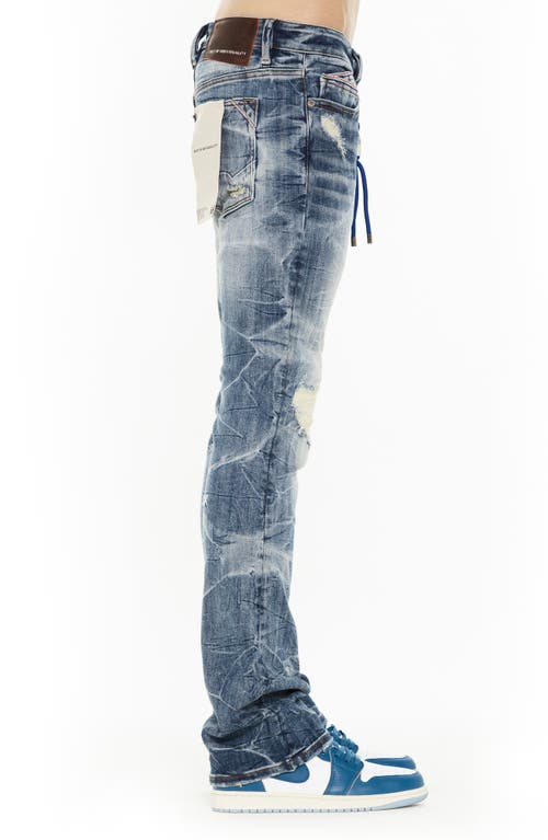 Cult Of Individuality Lenny 603 Ripped Bootcut Jeans In Blue