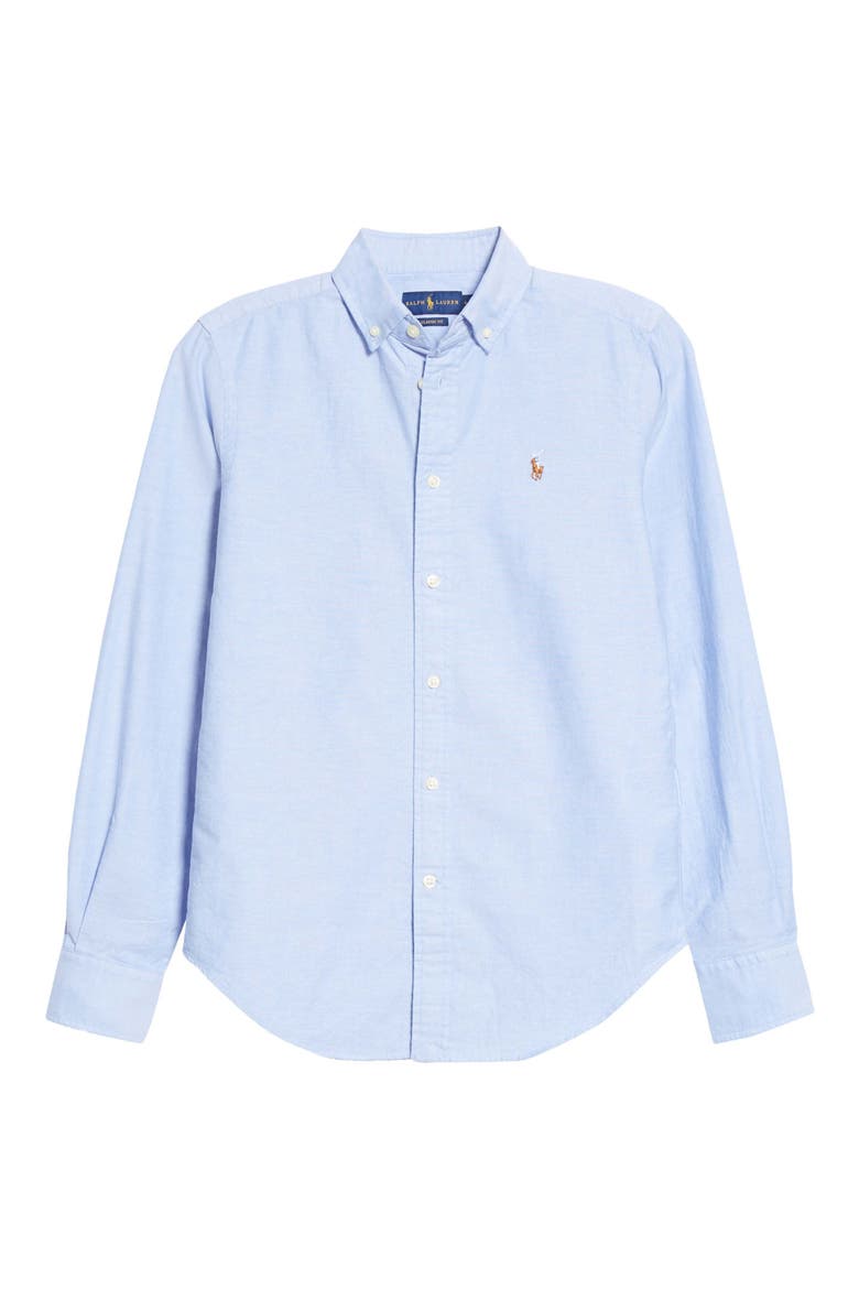 Georgia Button-Down Shirt, Alternate, color, BLUE HYACINTH