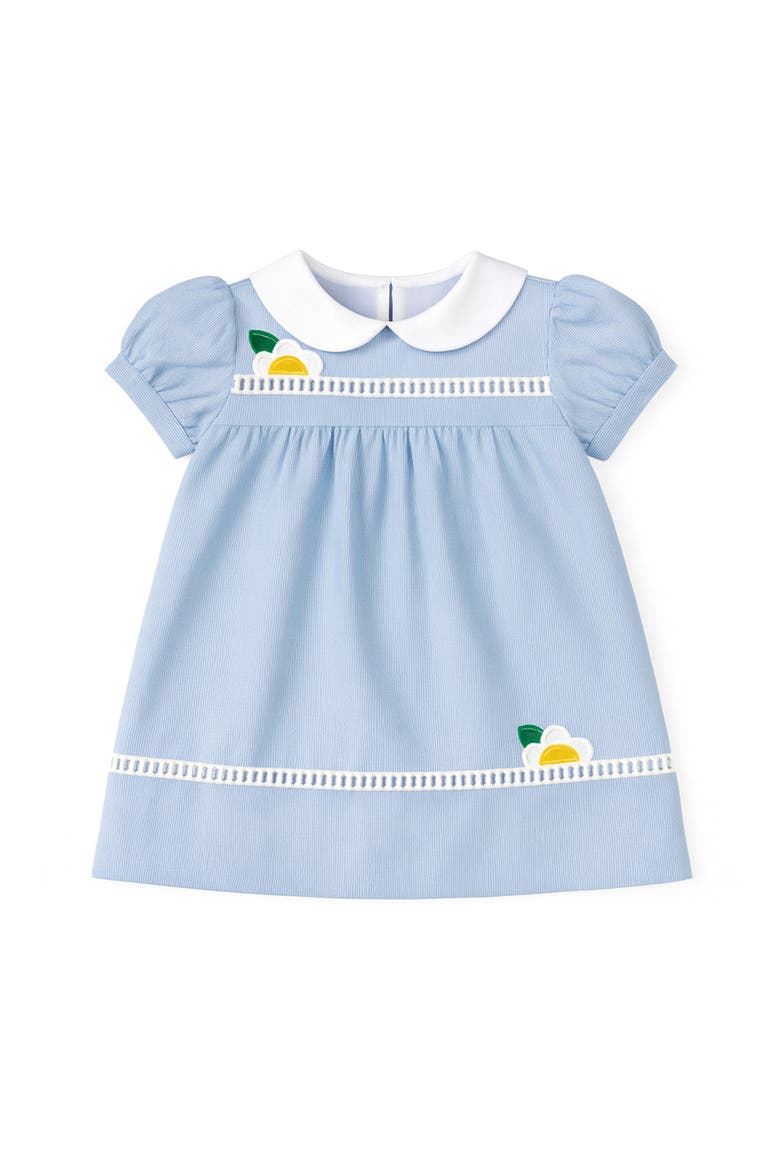 Pincord Dress With Flowers, Main, color, Blue/White
