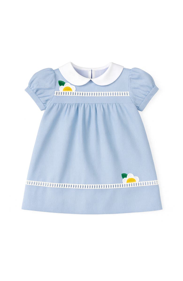 Florence Eiseman Pincord Dress With Flowers, Main, color, Blue/White