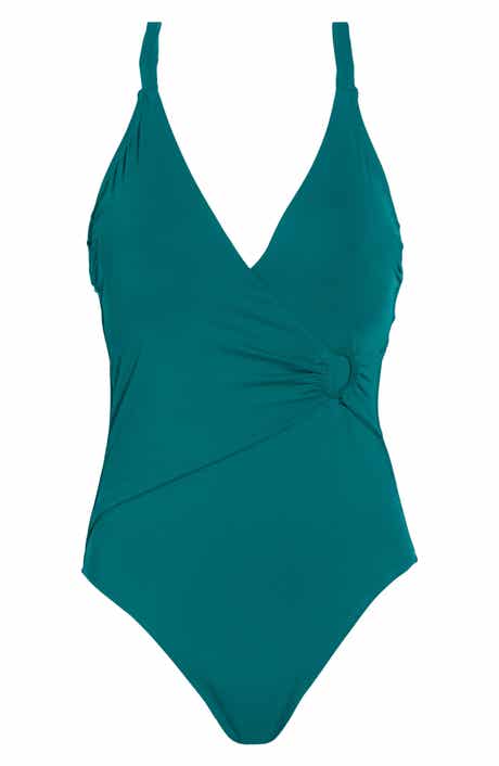 JANTZEN Gina Surplice One-Piece Swimsuit
