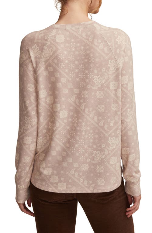 Lucky Brand Cloud Raglan Sleeve Knit Top In Multi