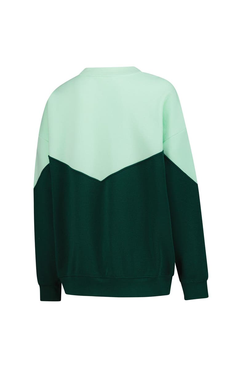 ZOOZATZ Women's ZooZatz Mint Michigan State Spartans Bestie Oversized Pullover Sweatshirt, Alternate, color, Mint