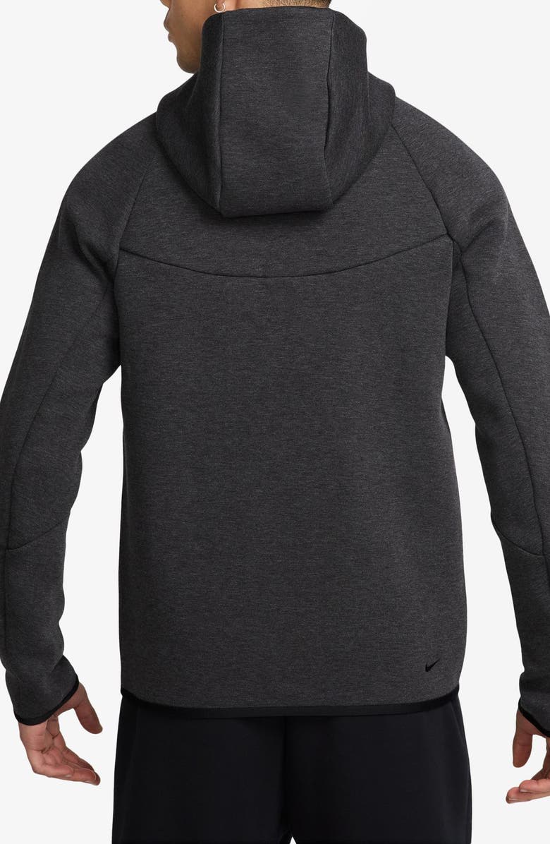 Nike Tech Windrunner Zip Hoodie, Alternate, color, 032 Black Heather / Black