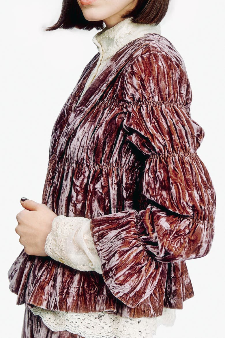 Crushed Velvet Victorian, Alternate, color, Mauve