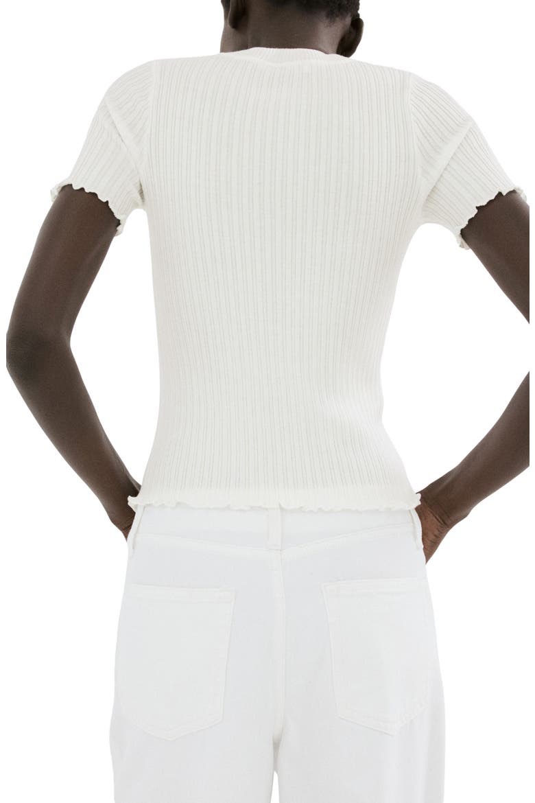Cotton Blend Rib T-Shirt, Alternate, color, ECRU