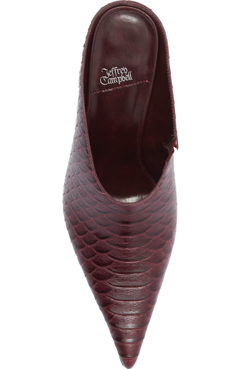 Jeffrey Campbell Vader Pointed Toe Mule, Alternate, color, Wine Snake