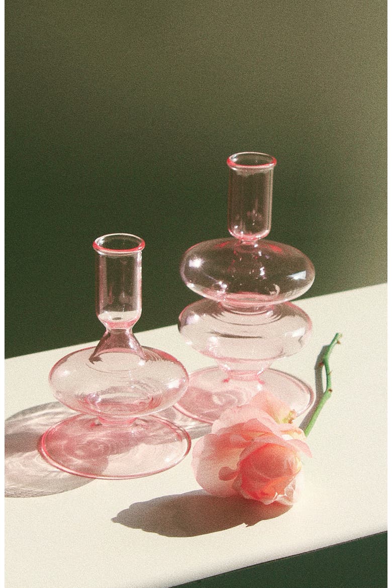 Siri Candle Holder, Alternate, color, Pink