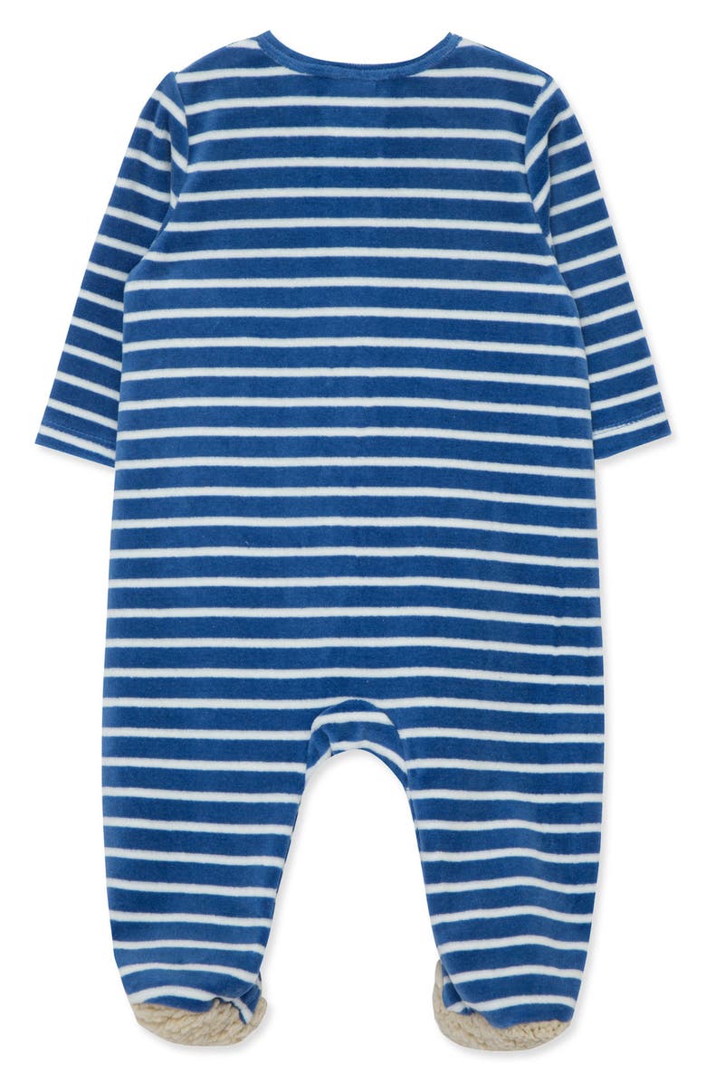 Lil Legs Classic Velour Footie - Berry main image 1