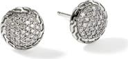 John Hardy JH Essential Diamond Pavé Stud Earrings, 10mm