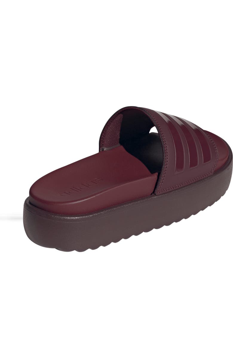 adidas Adilette Platform Slide Sandal, Alternate, color, Maroon/ Maroon/ Shadow Red