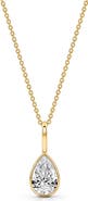 Roseate WaterDrop Lab Grown Diamond Pendant Necklace