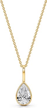 Roseate WaterDrop Lab Grown Diamond Pendant Necklace