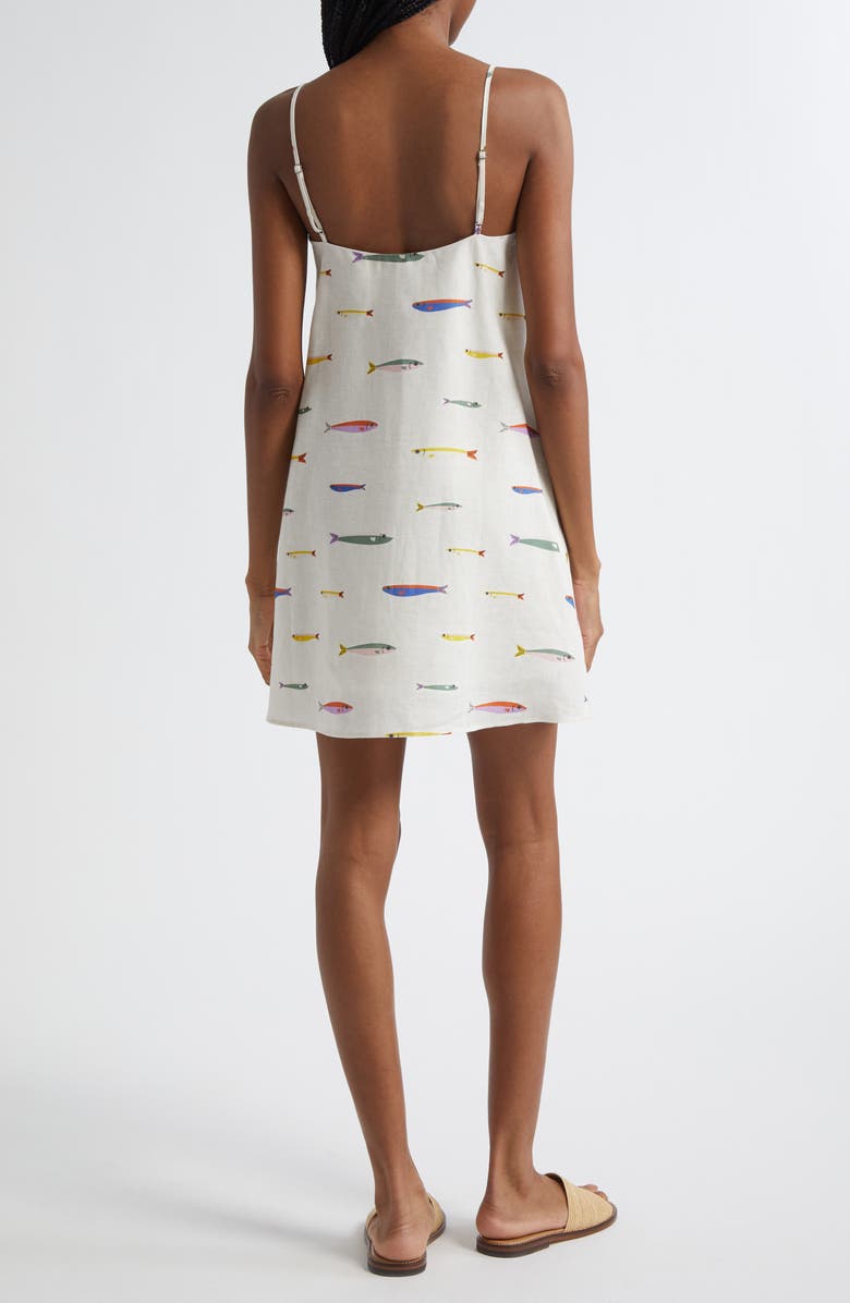 STAUD Laura Linen Minidress, Alternate, color,