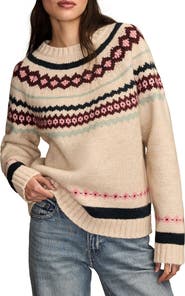 Lucky Brand Fair Isle Crewneck Sweater