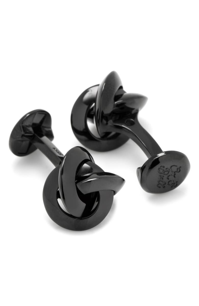 Cufflinks, Inc. Black Knot Cuff Links, Alternate, color, Black