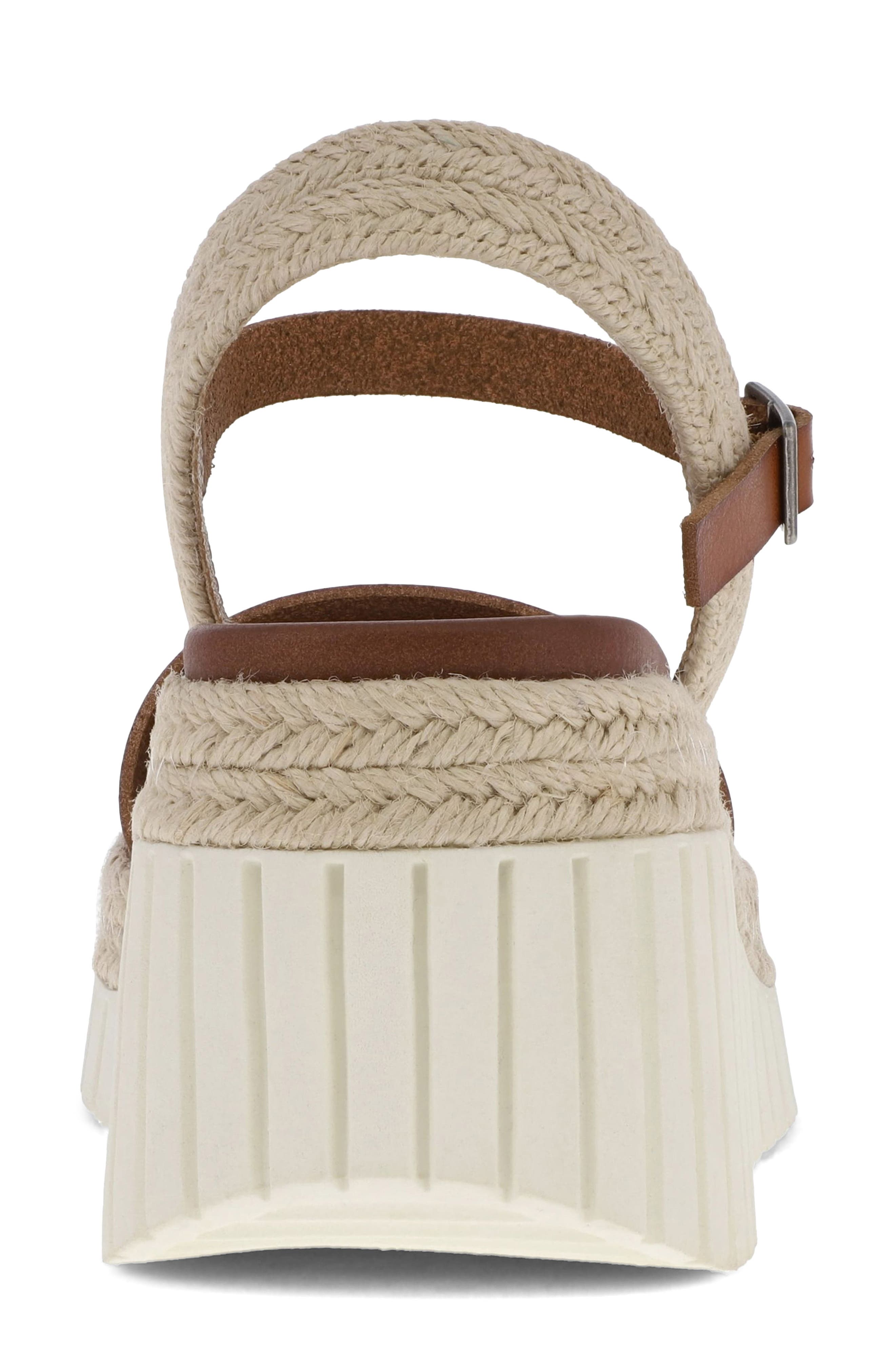 Yanis Ankle Strap Platform Wedge Sandal, Alternate, color, TAN