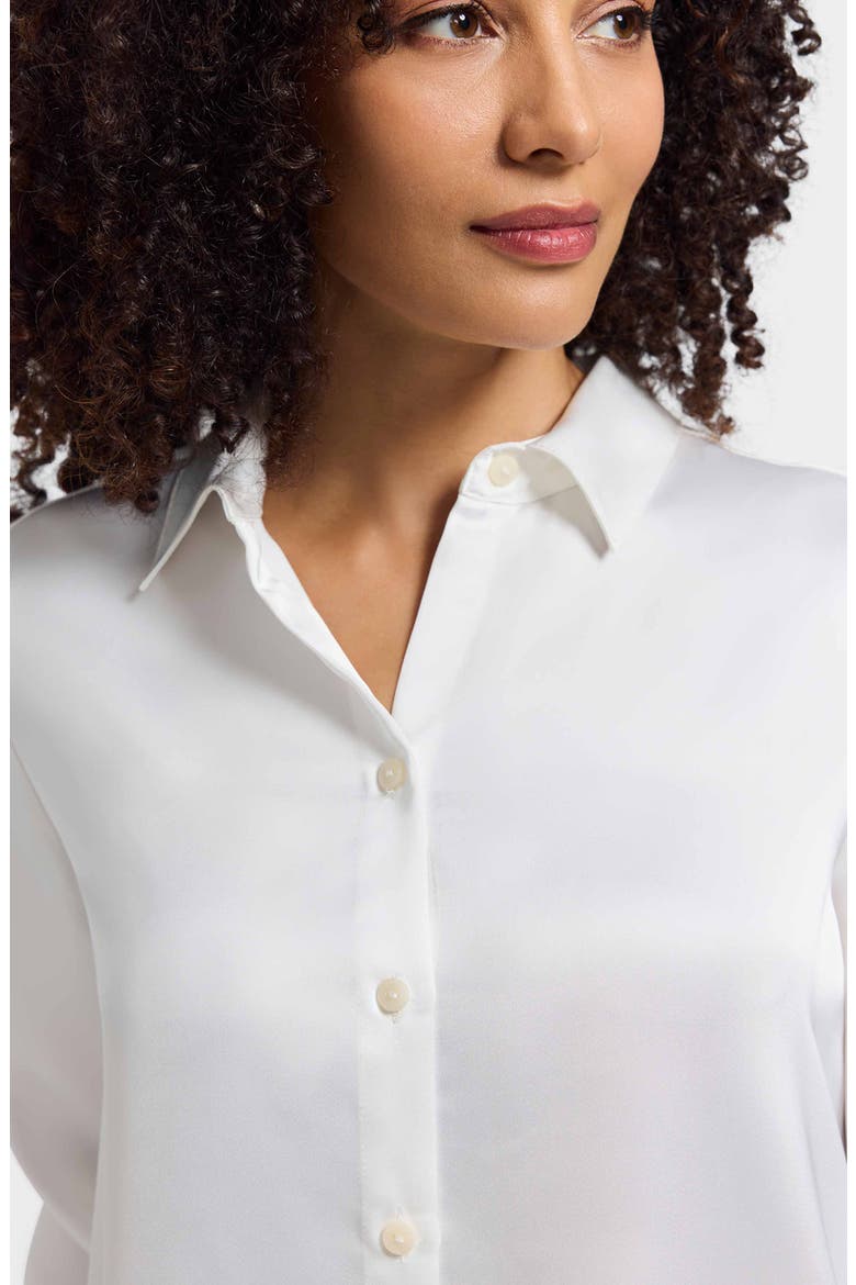 Bianca Satin Shirt, Alternate, color, ECRU