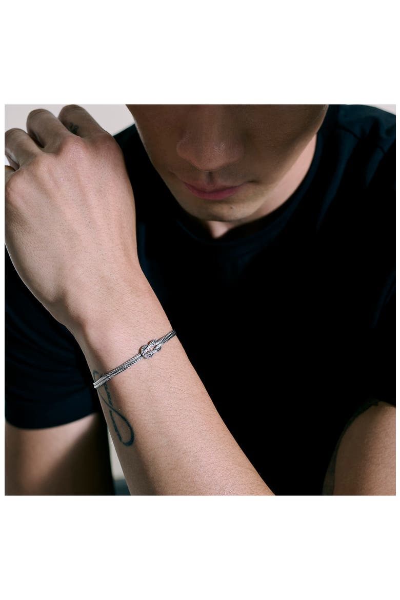 Love Knot Bracelet, 3.6mm, Alternate, color, SILVER