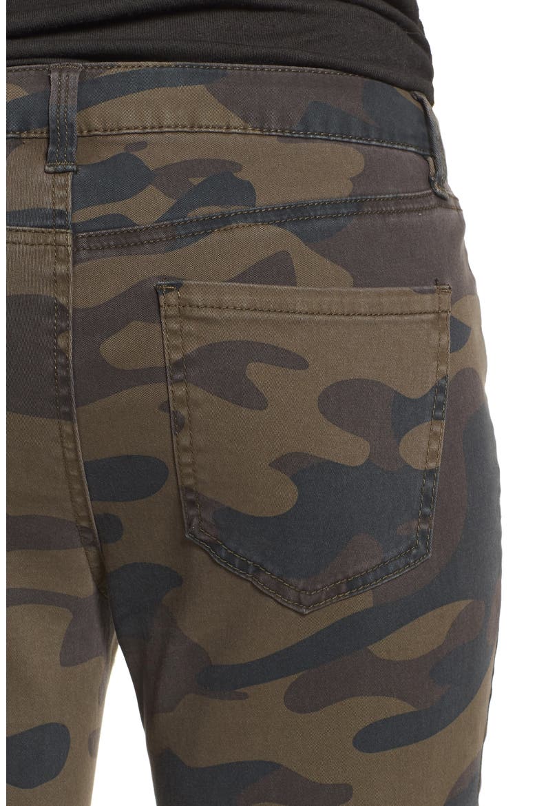 Ripped Camouflage Jeggings, Alternate, color, OLIVE COMBO