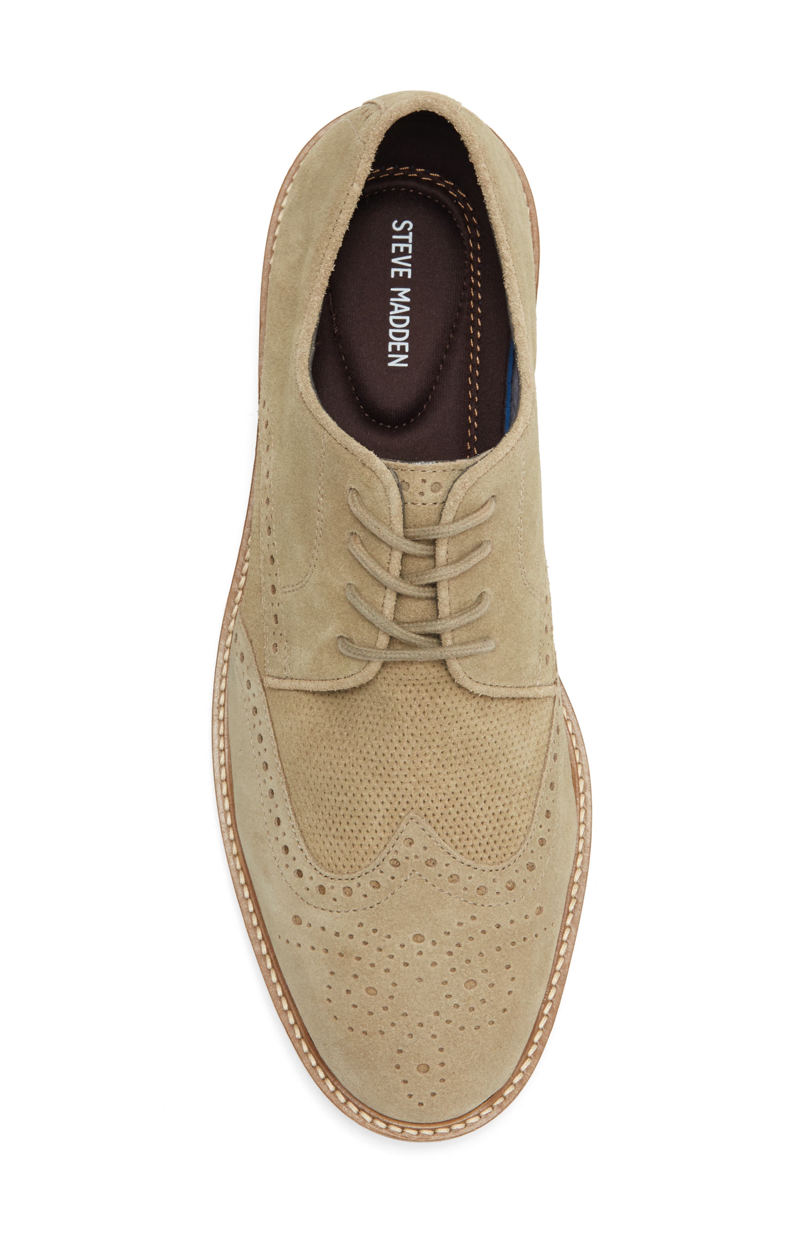 Steve Madden Tillie Wingtip Derby, Alternate, color, Sand Suede