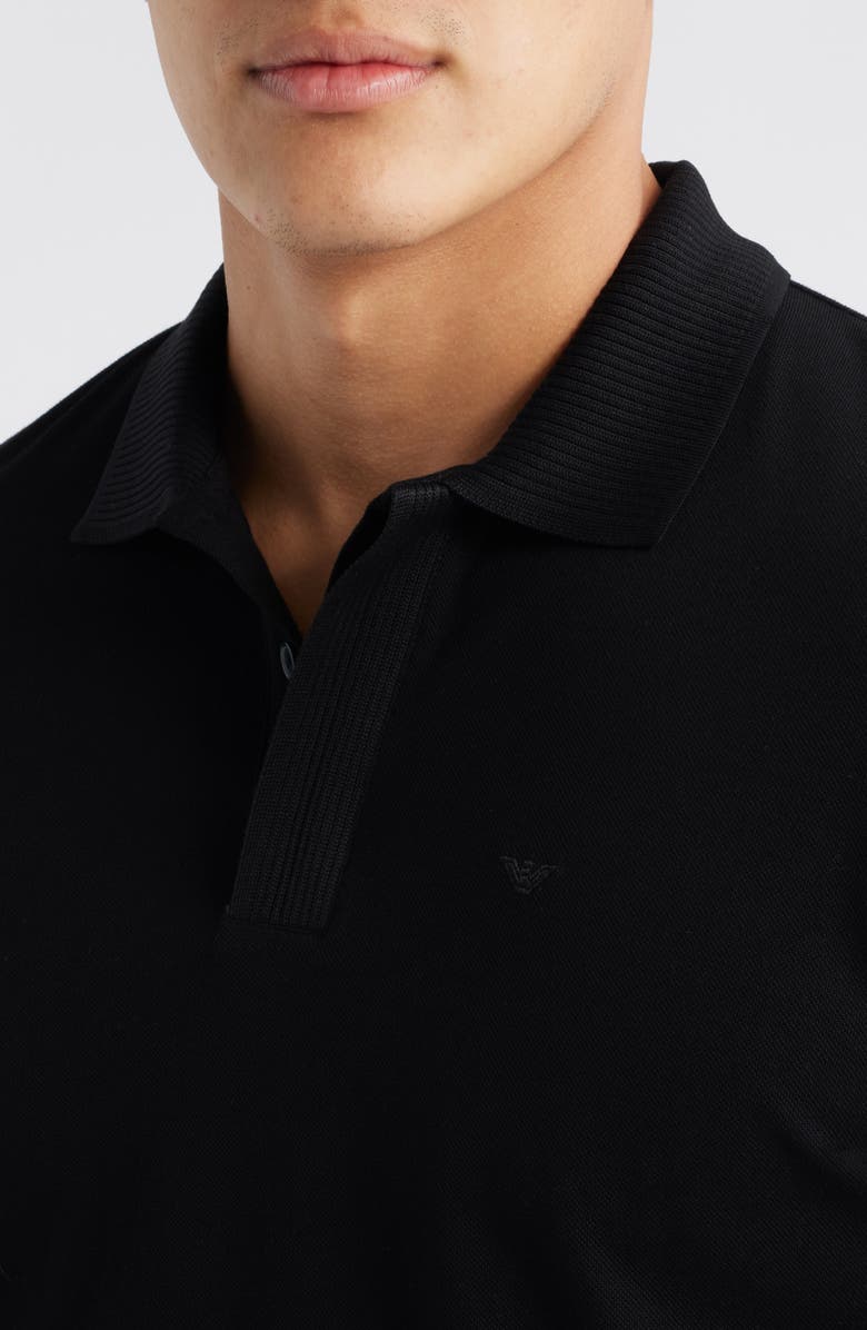 Emporio Armani Embroidered Logo Trim Polo, Alternate, color, 